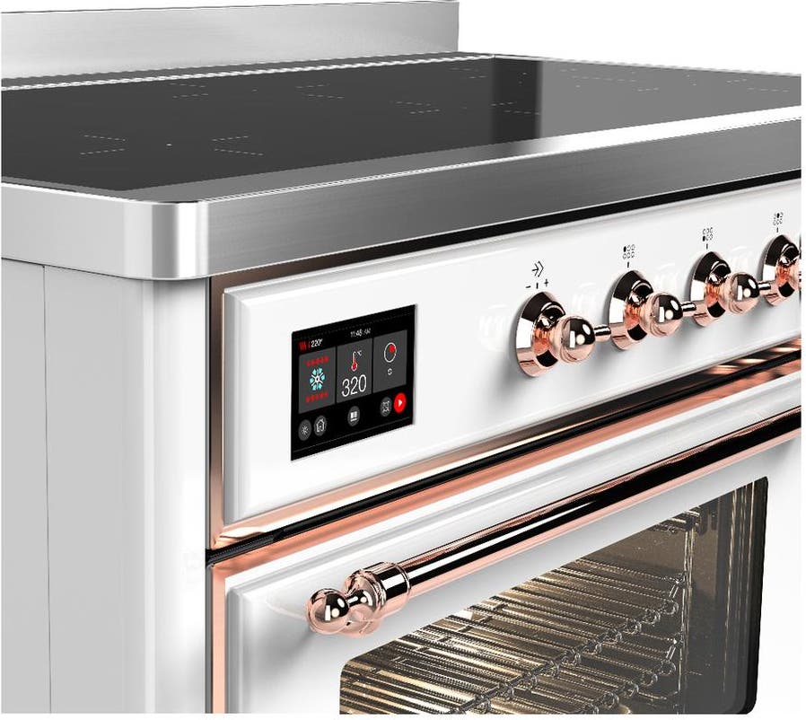 Ilve UMIB48NR3WHP White With Copper Trim
