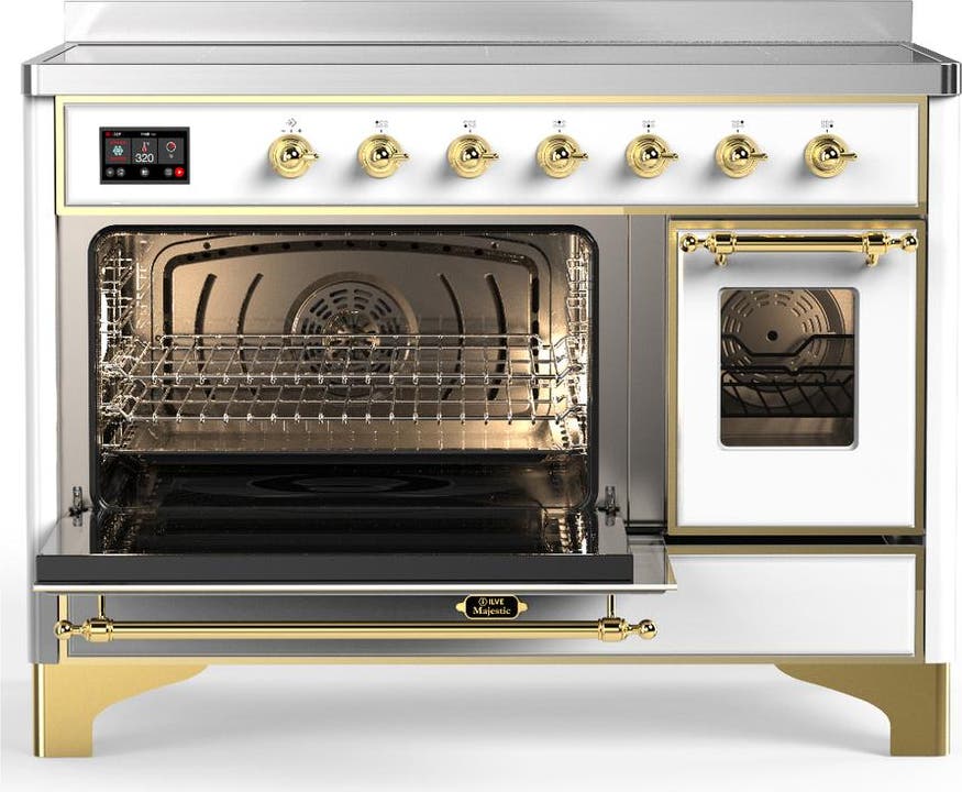 Ilve UMIB48NR3WHG White With Brass Trim