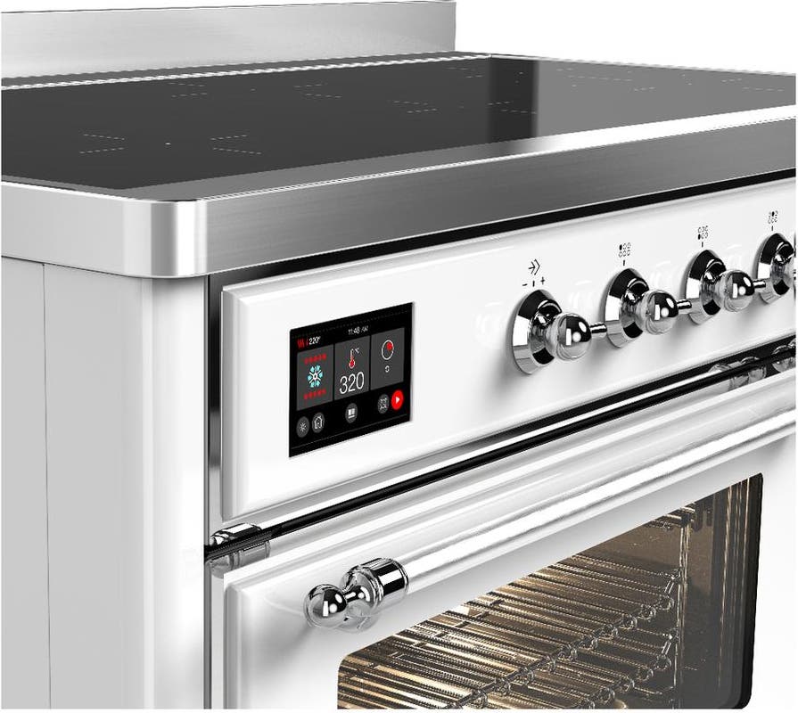 Ilve UMIB48NR3WHC White With Chrome Trim