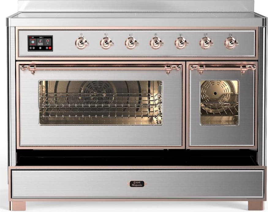Ilve UMIB48NR3SSP Stainless Steel With Copper Trim