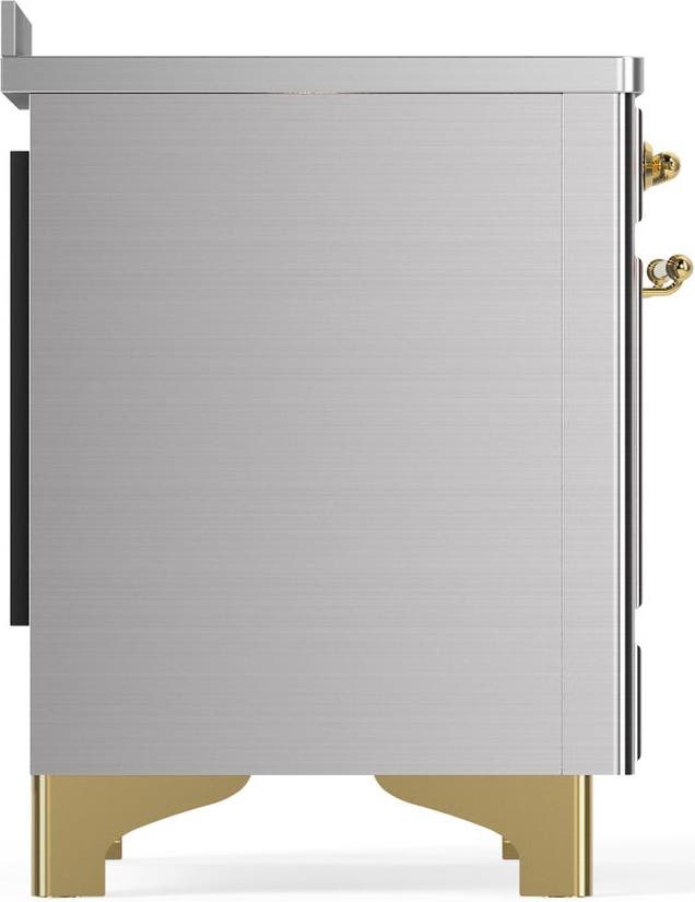 Ilve UMIB48NR3SSG Stainless Steel With Brass Trim