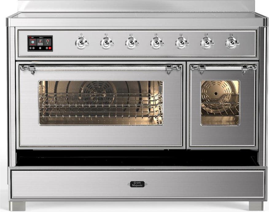 Ilve UMIB48NR3SSC Stainless Steel With Chrome Trim