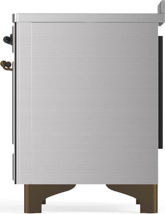 Ilve UMIB48NR3SSB Stainless Steel With Burnished Trim