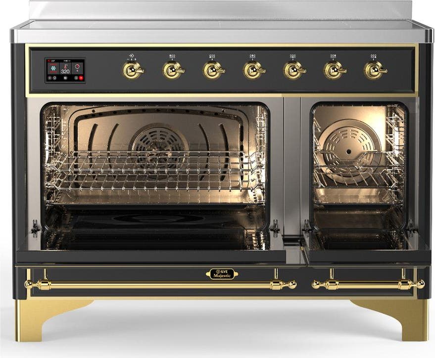 Ilve UMIB48NR3MGG Matte Graphite With Brass Trim