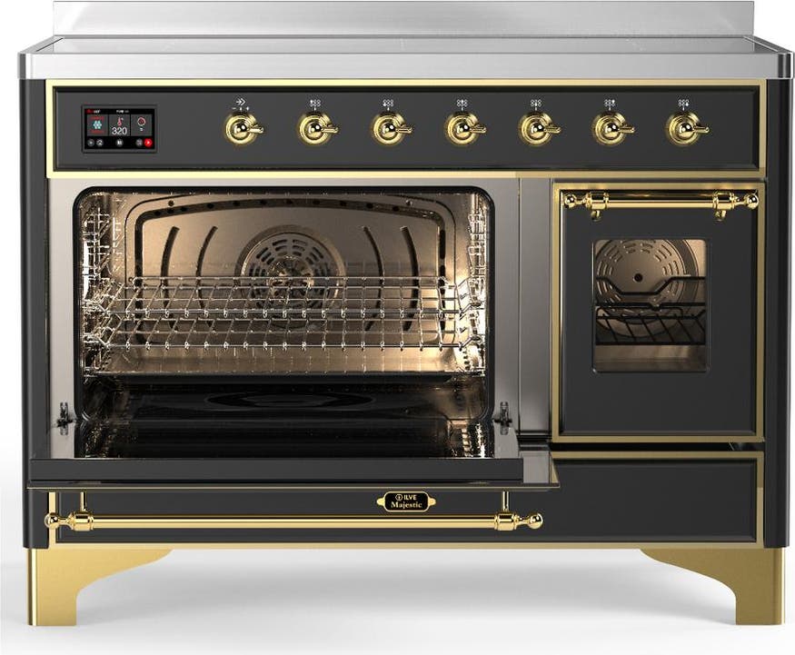 Ilve UMIB48NR3MGG Matte Graphite With Brass Trim