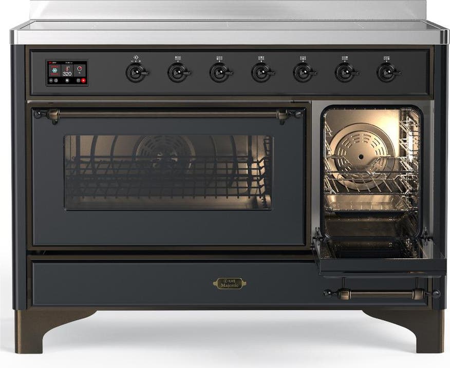 Ilve UMIB48NR3MGB Matte Graphite With Burnished Trim