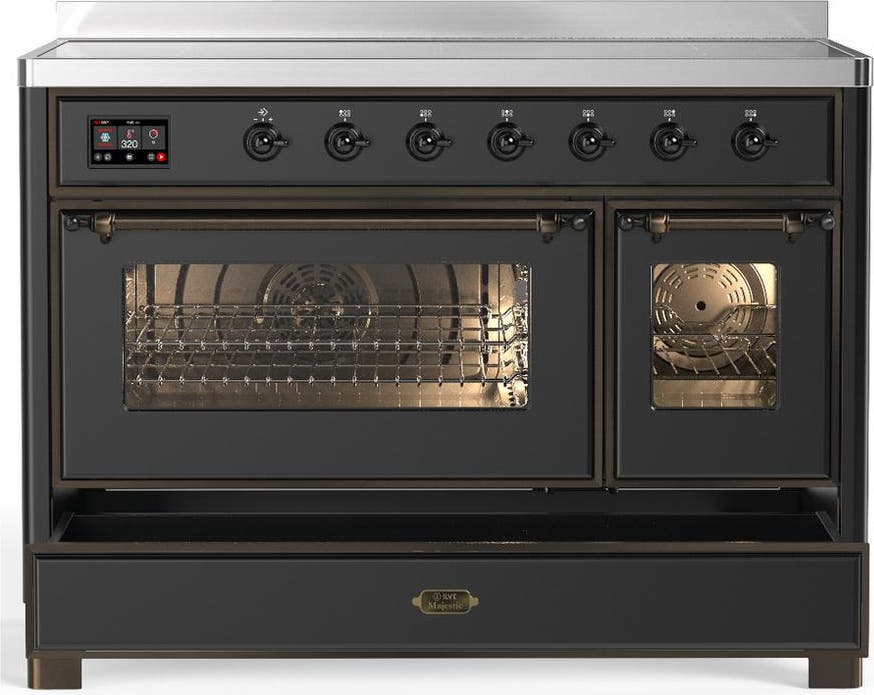 Ilve UMIB48NR3MGB Matte Graphite With Burnished Trim