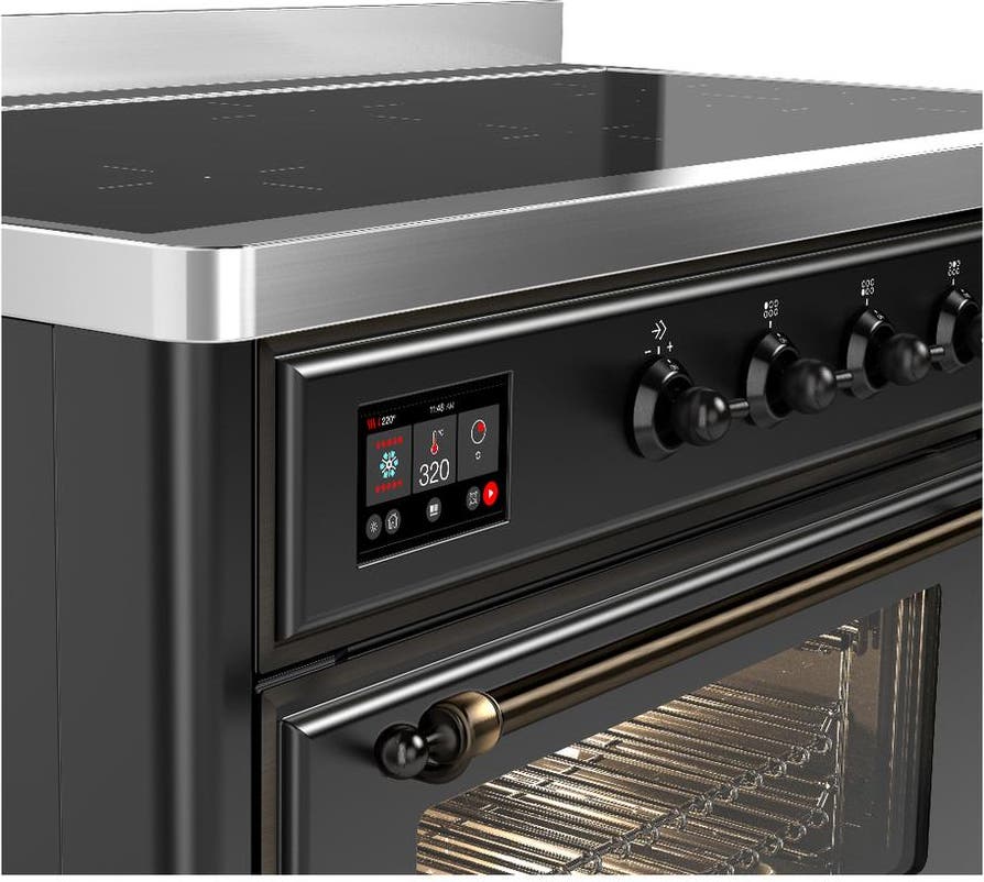Ilve UMIB48NR3MGB Matte Graphite With Burnished Trim