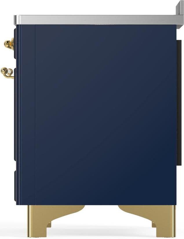 Ilve UMIB48NR3MBG Midnight Blue With Brass Trim
