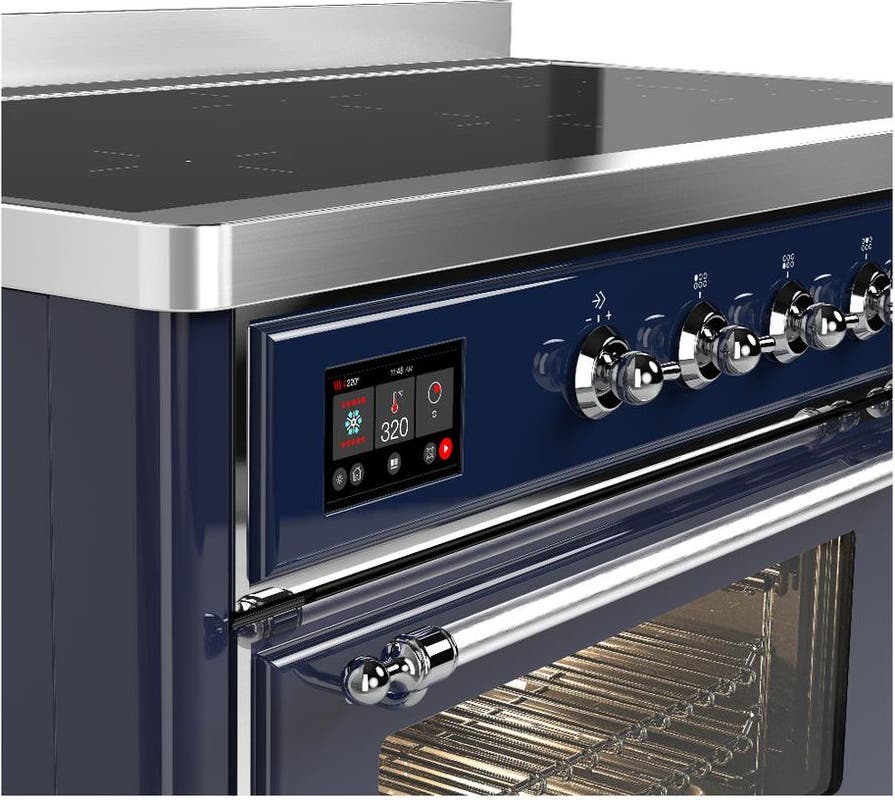 Ilve UMIB48NR3MBC Midnight Blue With Chrome Trim