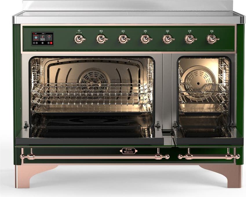 Ilve UMIB48NR3EGP Emerald Green With Copper Trim