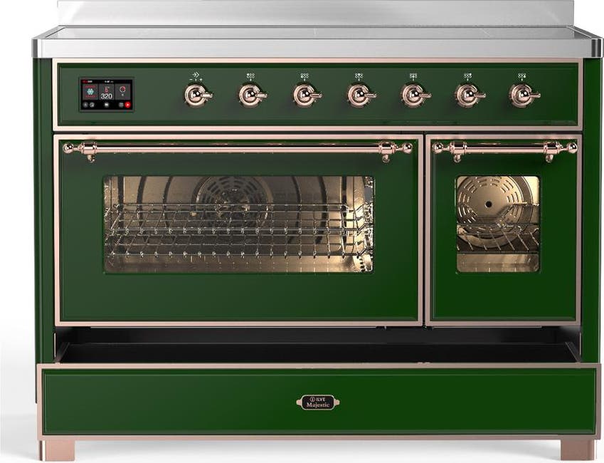 Ilve UMIB48NR3EGP Emerald Green With Copper Trim