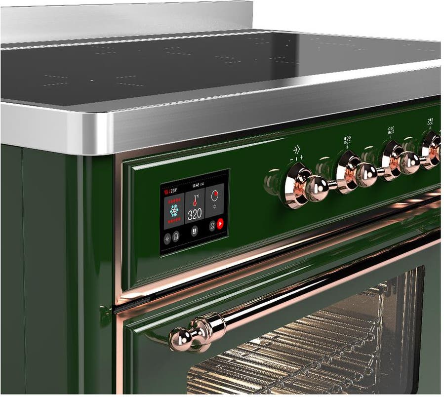 Ilve UMIB48NR3EGP Emerald Green With Copper Trim