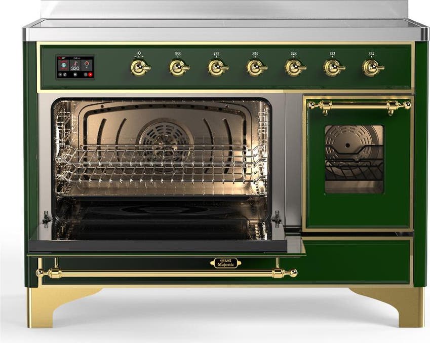 Ilve UMIB48NR3EGG Emerald Green With Brass Trim