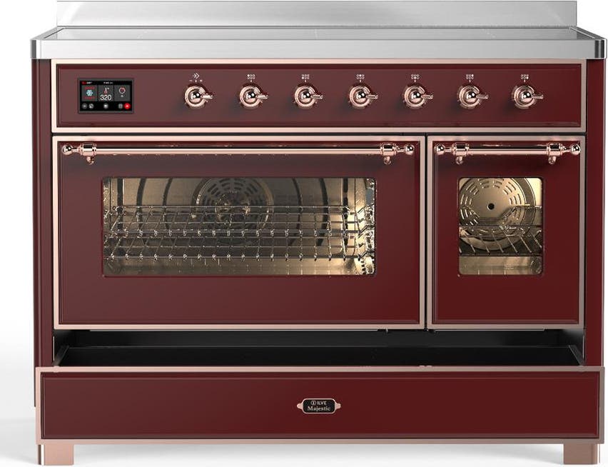 Ilve UMIB48NR3BUP Burgundy With Copper Trim