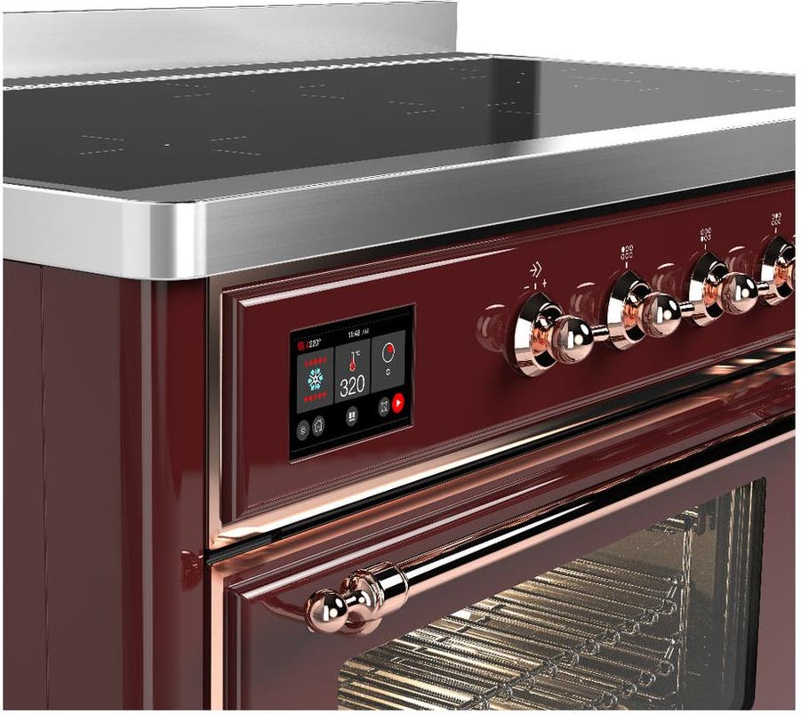 Ilve UMIB48NR3BUP Burgundy With Copper Trim