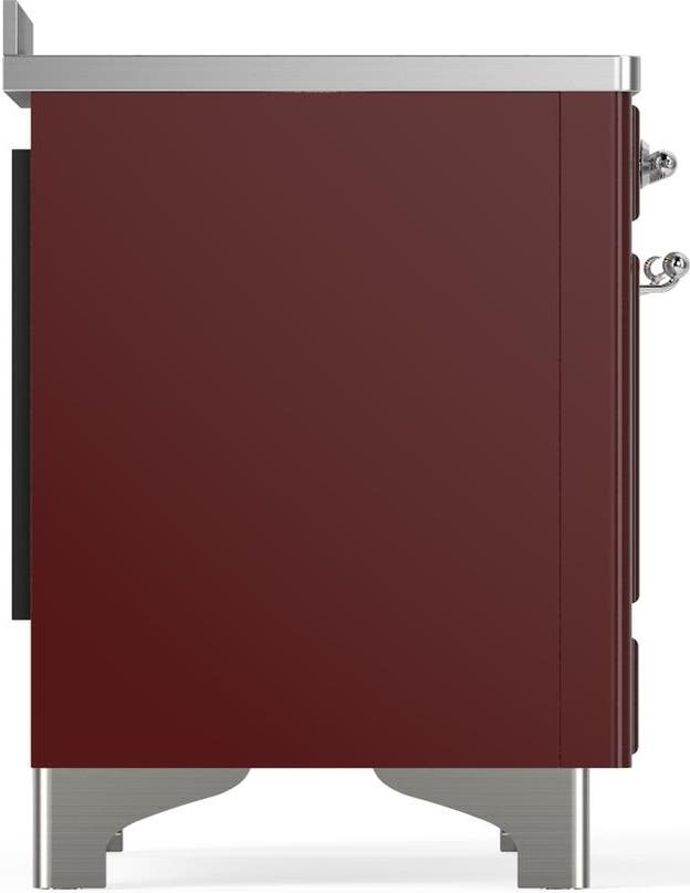 Ilve UMIB48NR3BUC Burgundy With Chrome Trim