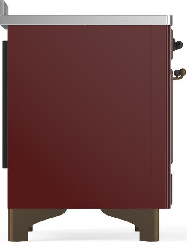 Ilve UMIB48NR3BUB Burgundy With Burnished Trim