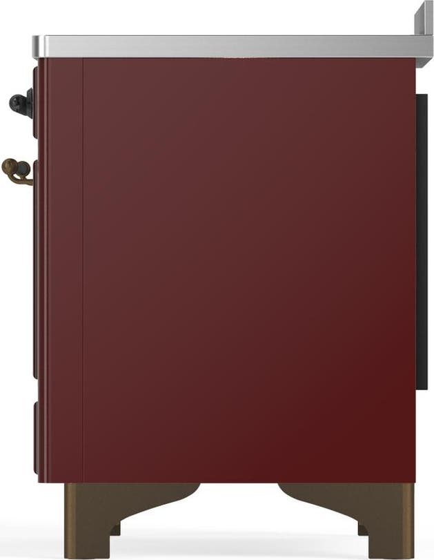 Ilve UMIB48NR3BUB Burgundy With Burnished Trim