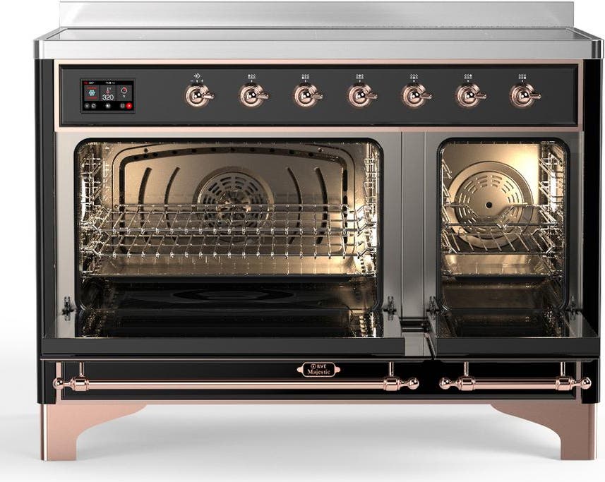 Ilve UMIB48NR3BKP Glossy Black With Copper Trim