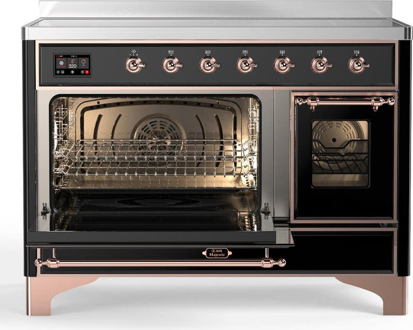Ilve UMIB48NR3BKP Glossy Black With Copper Trim
