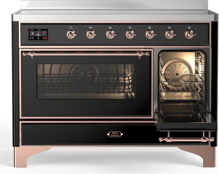Ilve UMIB48NR3BKP Glossy Black With Copper Trim