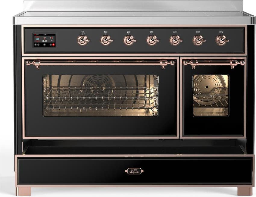 Ilve UMIB48NR3BKP Glossy Black With Copper Trim