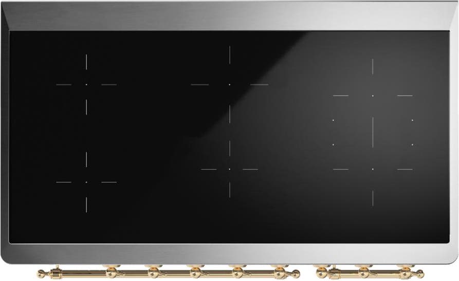 Ilve UMIB48NR3BKG Glossy Black With Brass Trim