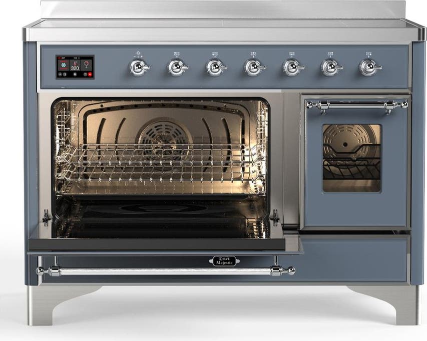 Ilve UMIB48NR3BGC Blue Grey With Chrome Trim