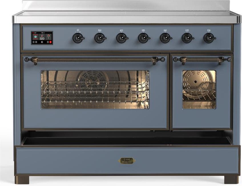 Ilve UMIB48NR3BGB Blue Grey With Burnished Trim