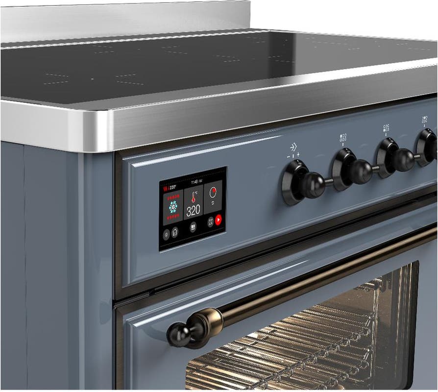 Ilve UMIB48NR3BGB Blue Grey With Burnished Trim