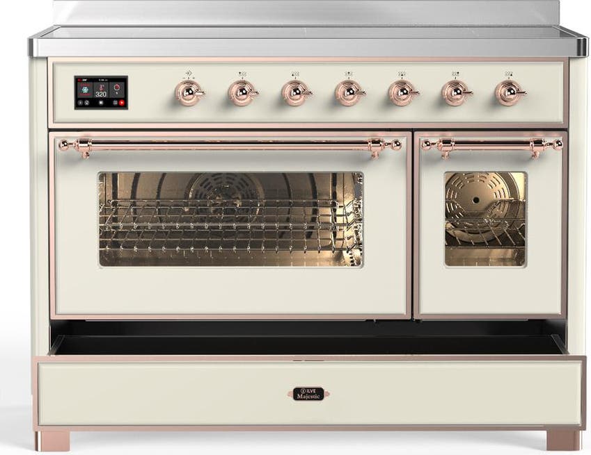 Ilve UMIB48NR3AWP Antique White With Copper Trim