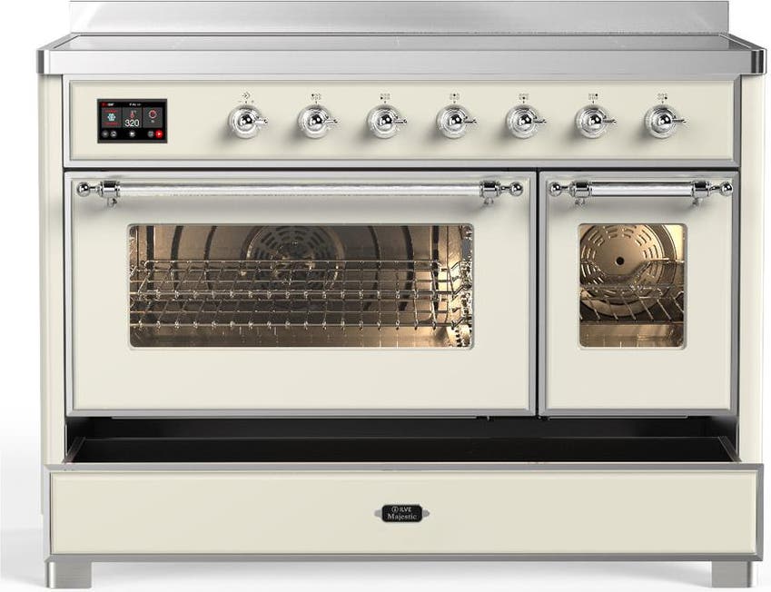 Ilve UMIB48NR3AWC Antique White With Chrome Trim
