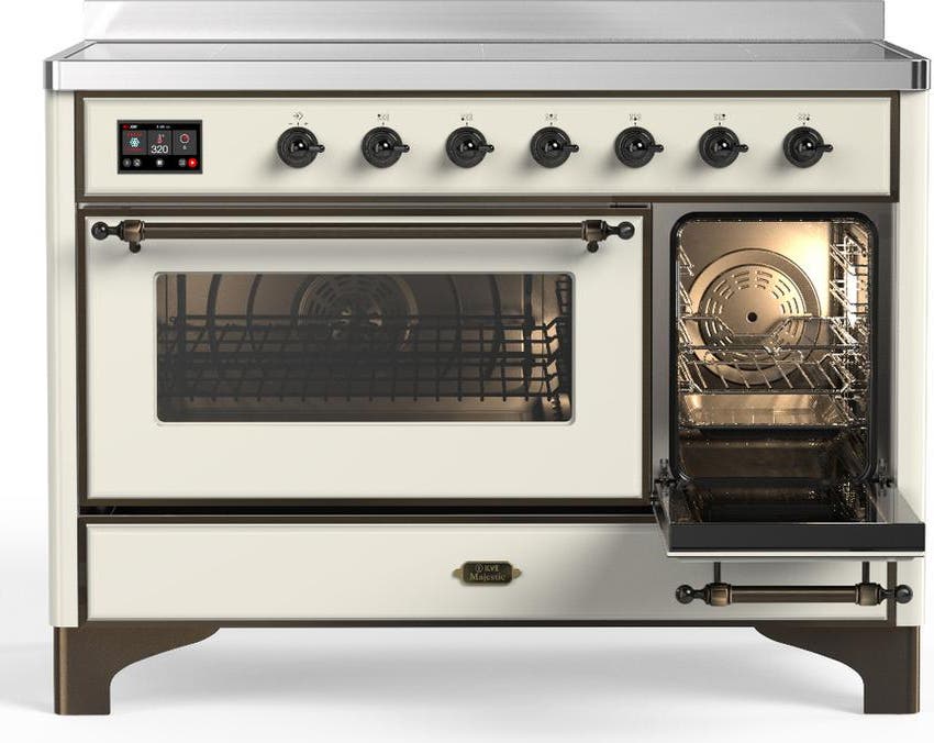 Ilve UMIB48NR3AWB Antique White With Burnished Trim