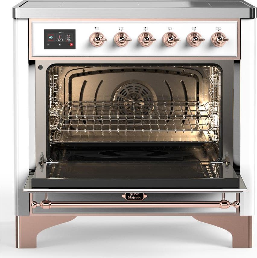 Ilve UMIB36QNR3WHP White With Copper Trim