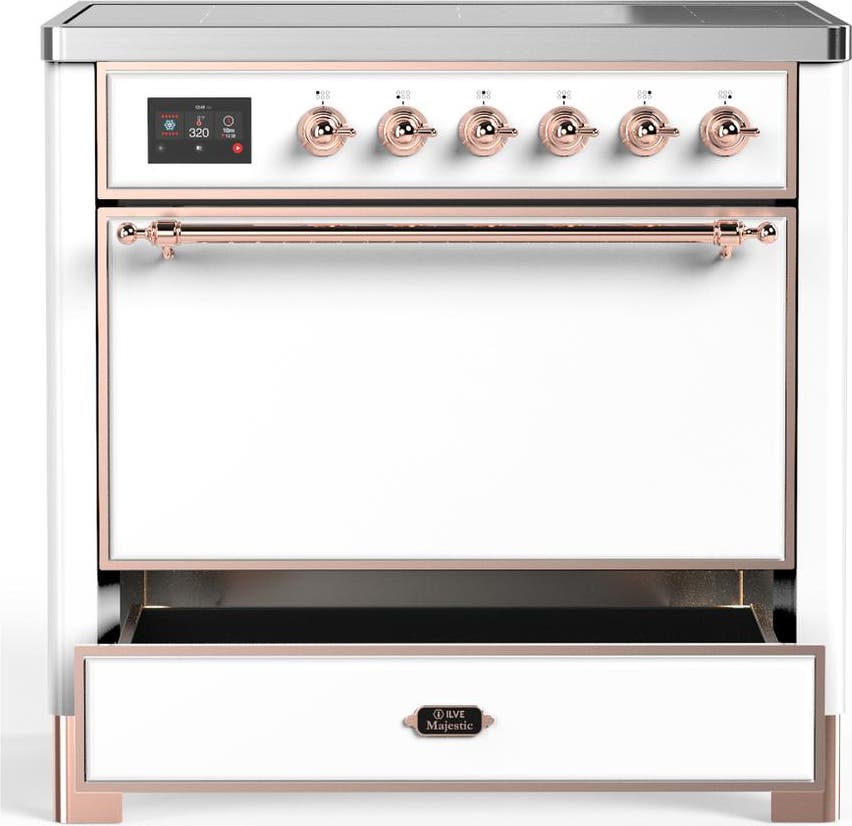Ilve UMIB36QNR3WHP White With Copper Trim