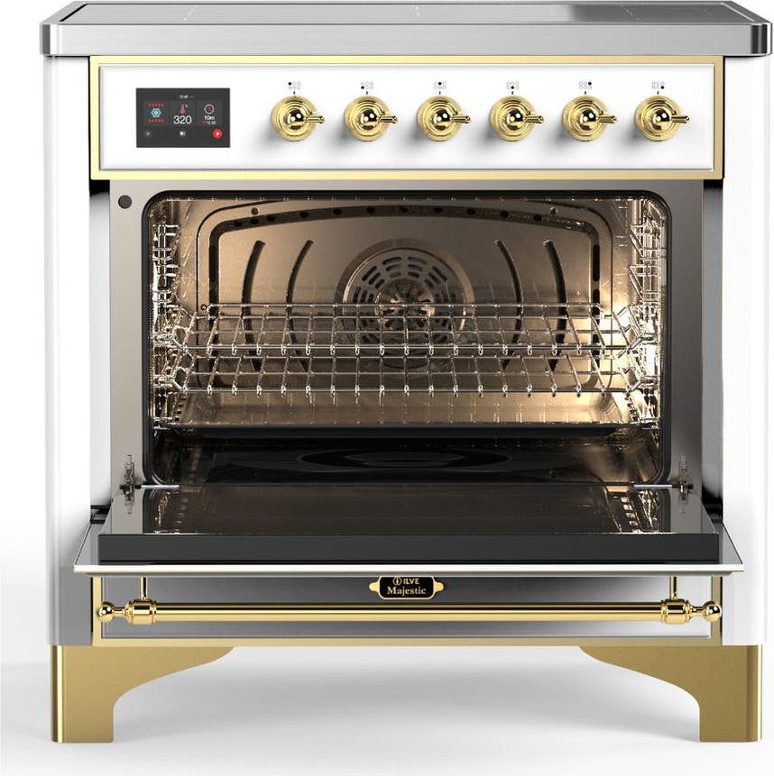Ilve UMIB36QNR3WHG White With Brass Trim