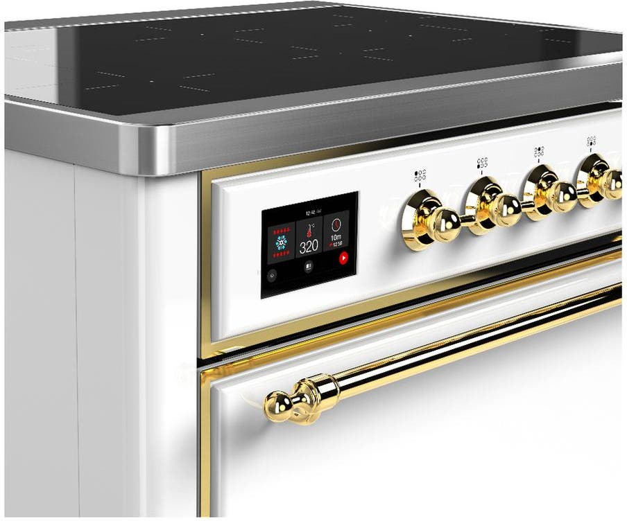 Ilve UMIB36QNR3WHG White With Brass Trim