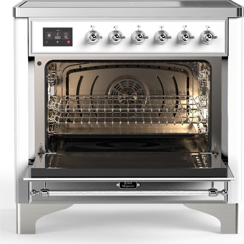 Ilve UMIB36QNR3WHC White With Chrome Trim