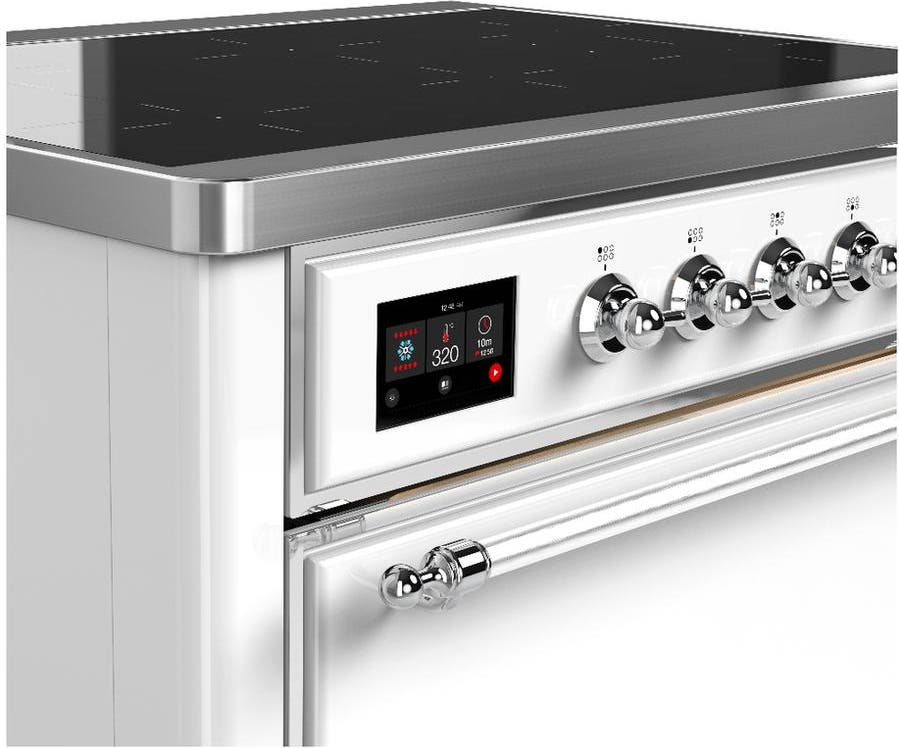 Ilve UMIB36QNR3WHC White With Chrome Trim