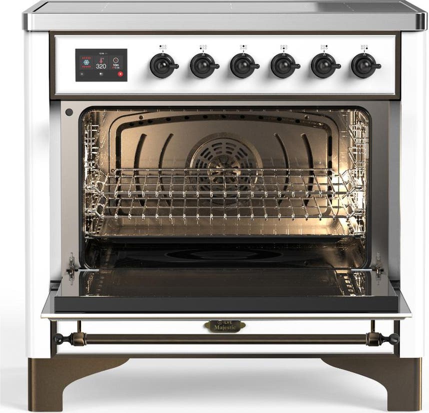 Ilve UMIB36QNR3WHB White With Burnished Trim