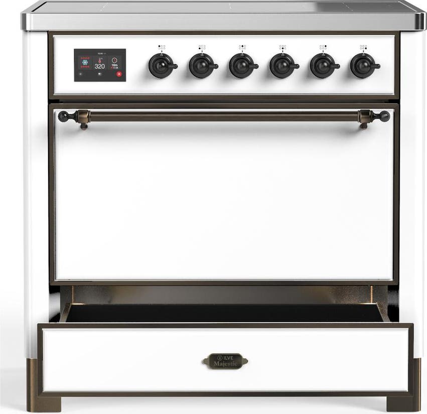 Ilve UMIB36QNR3WHB White With Burnished Trim