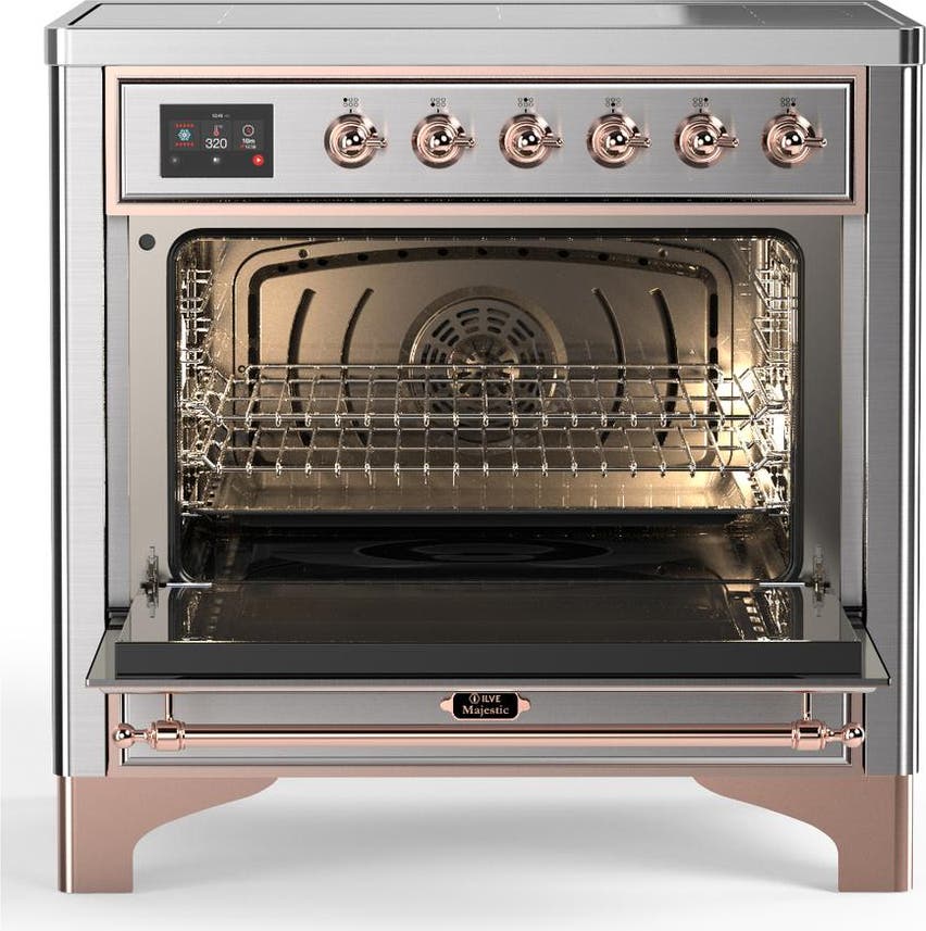 Ilve UMIB36QNR3SSP Stainless Steel With Copper Trim