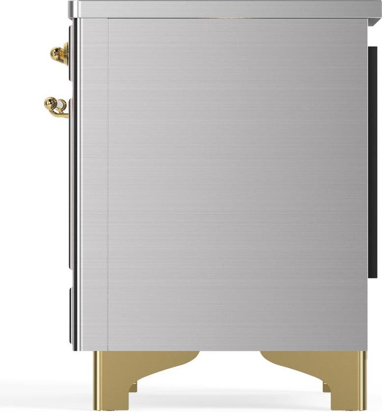 Ilve UMIB36QNR3SSG Stainless Steel With Brass Trim