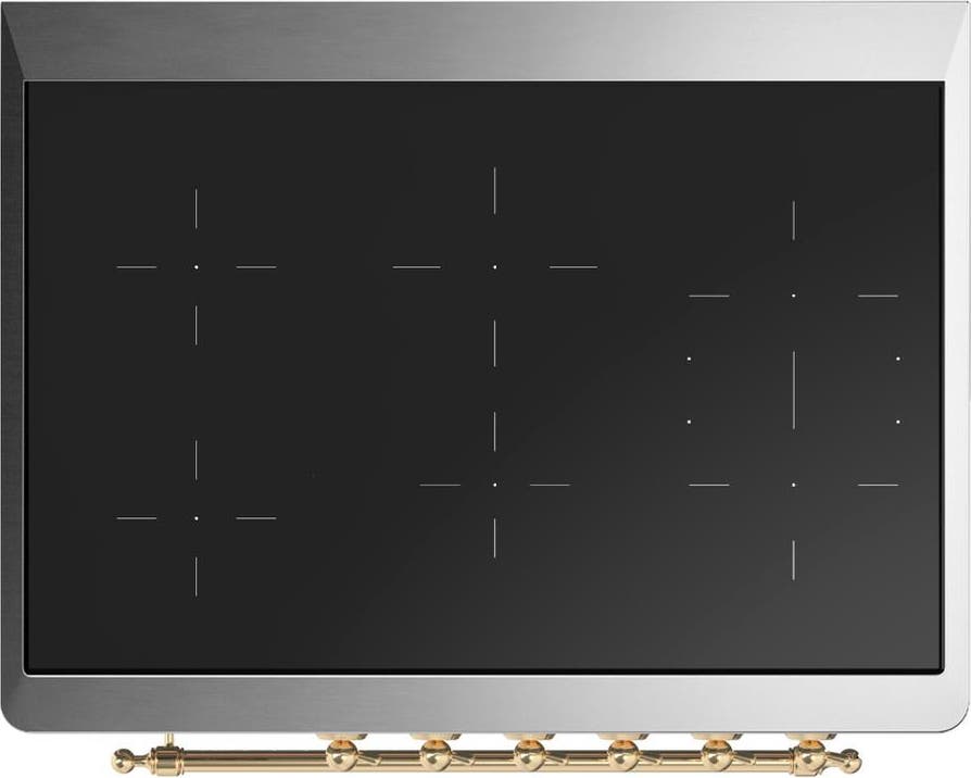 Ilve UMIB36QNR3MGG Matte Graphite With Brass Trim