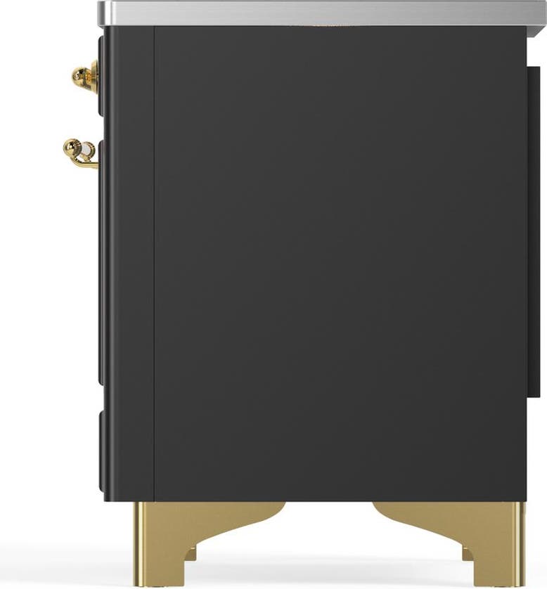 Ilve UMIB36QNR3MGG Matte Graphite With Brass Trim