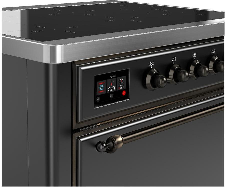 Ilve UMIB36QNR3MGB Matte Graphite With Burnished Trim