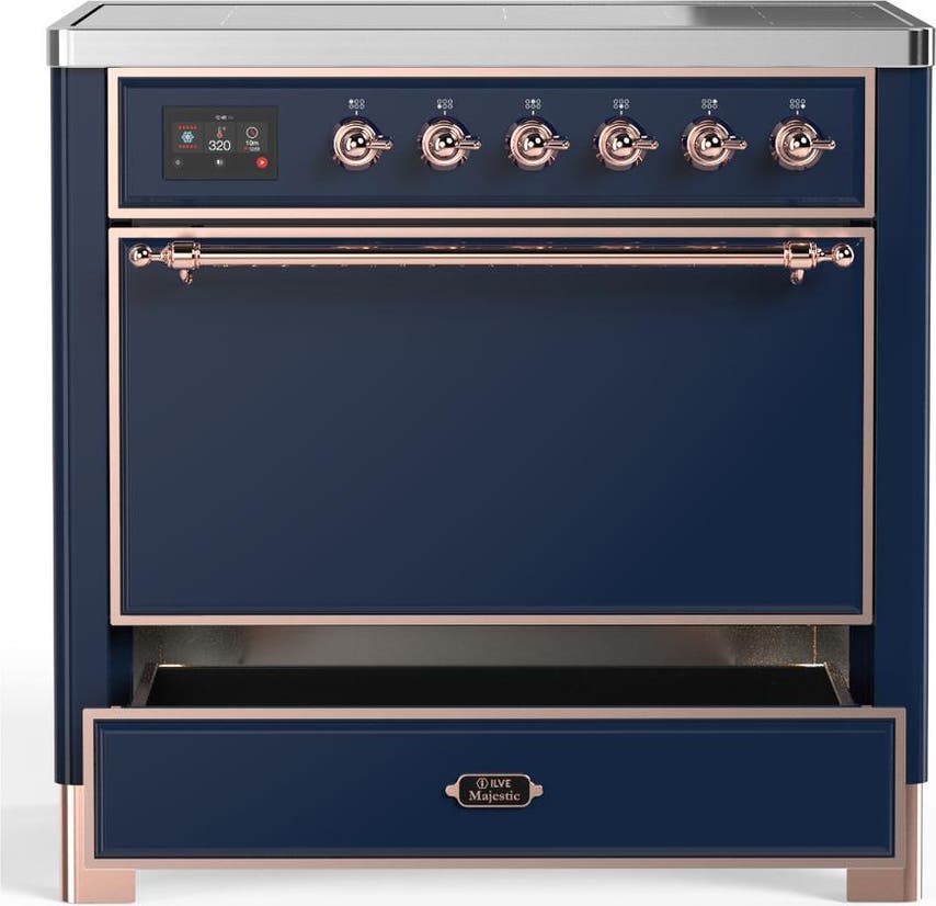 Ilve UMIB36QNR3MBP Midnight Blue With Copper Trim