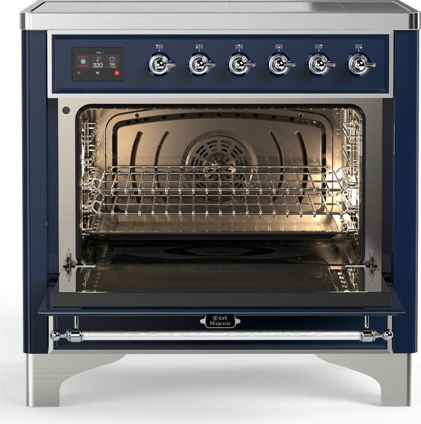 Ilve UMIB36QNR3MBC Midnight Blue With Chrome Trim