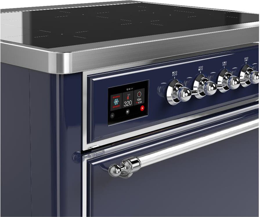 Ilve UMIB36QNR3MBC Midnight Blue With Chrome Trim